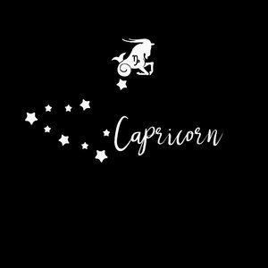 Capricorn White Vinyl Sticker